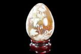 Polished Flower Agate Egg - Madagascar #121763-1